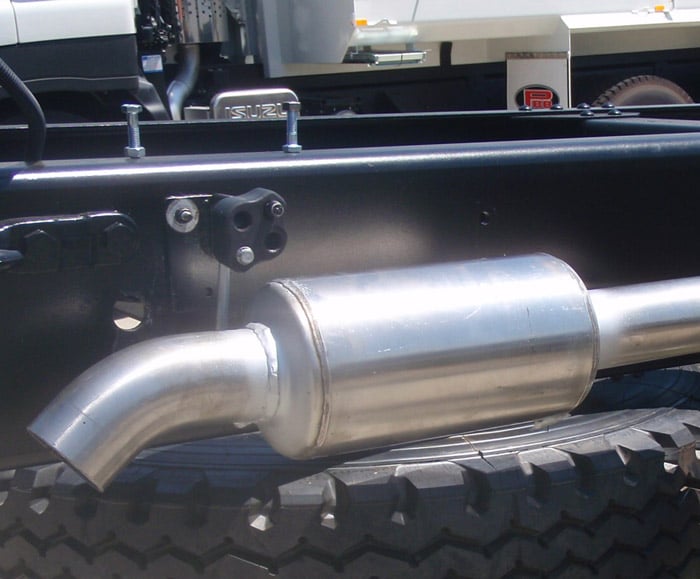 truck tail pipe installed by MRX team